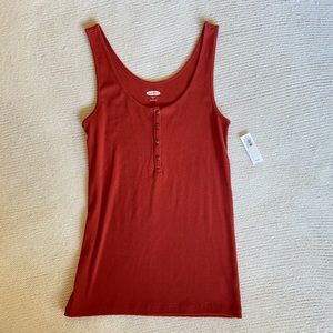 NEW Burnt Orange Tank Old Navy || Slim Fit L || NWT